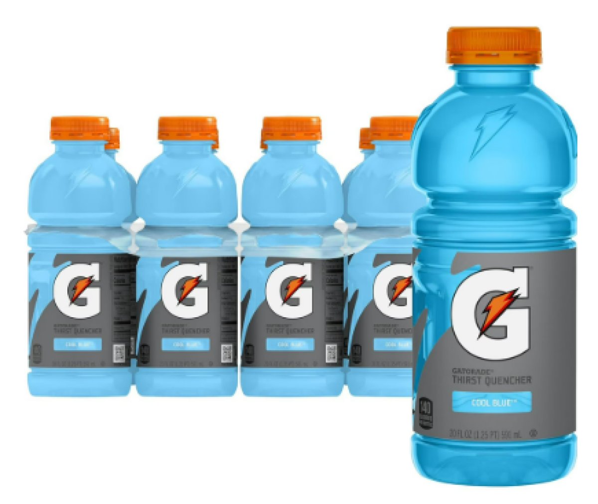Gatorade Sports Drink, Refreshing Blue Flavor, 591 ml (20 fl oz), 8-Pack