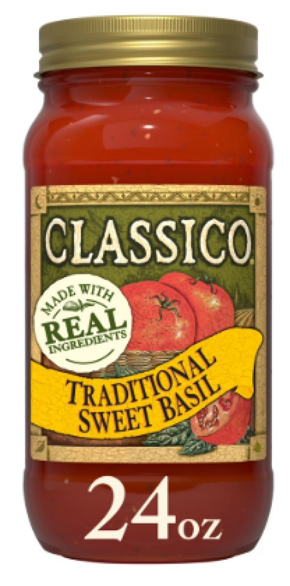 Classico Traditional Sweet Basil Spaghetti Pasta Sauce 24 oz. Jar