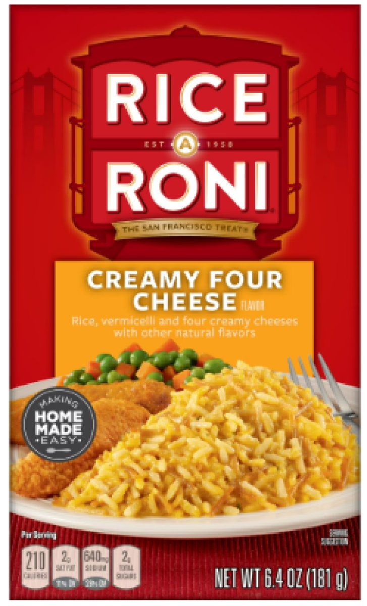 Rice-A-Roni Creamy Rice and Noodle Mix with Four Cheeses Regular 6.4 oz Carton