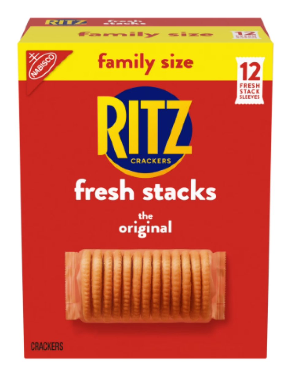 RITZ Fresh Stacks Original Saltine Crackers, Travel Snacks, Family Size, 17.8 oz (12 Multi-Snack Packs)