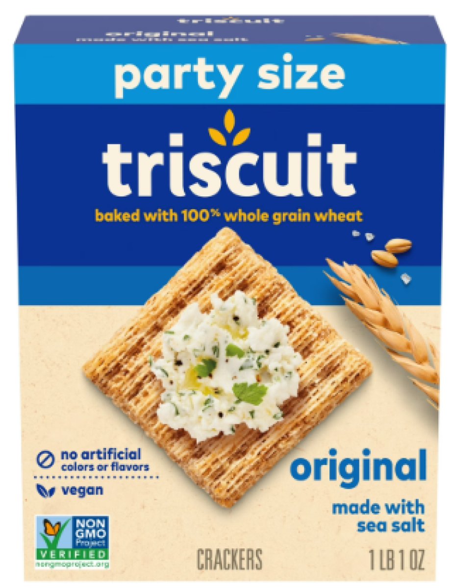 Triscuit Original Whole Wheat Cookies Vegan Cookies, Healthy Snacks, Party Size, 17 oz
