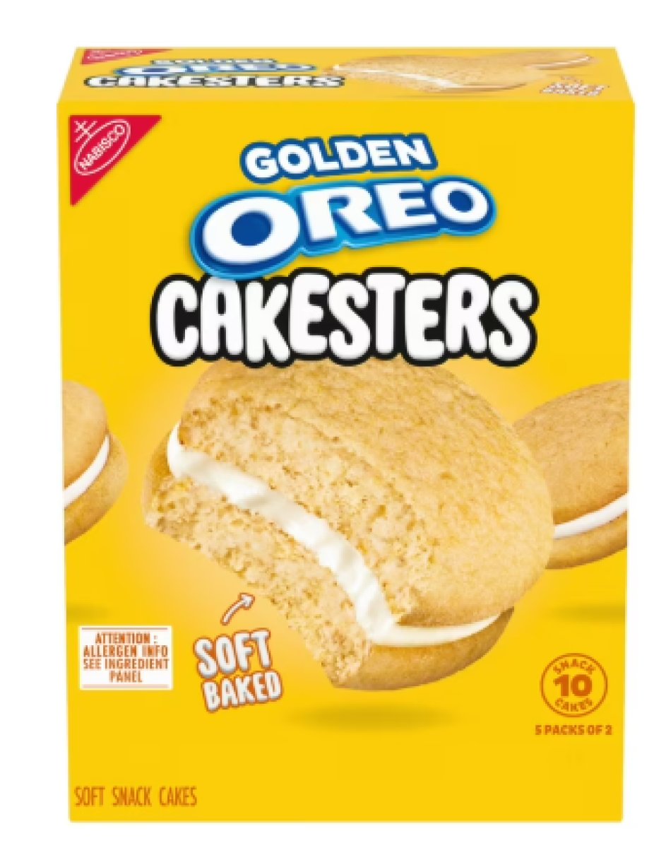 OREO Golden Cakesters Soft Pastries, 5 Packs of 2.02 oz Snacks