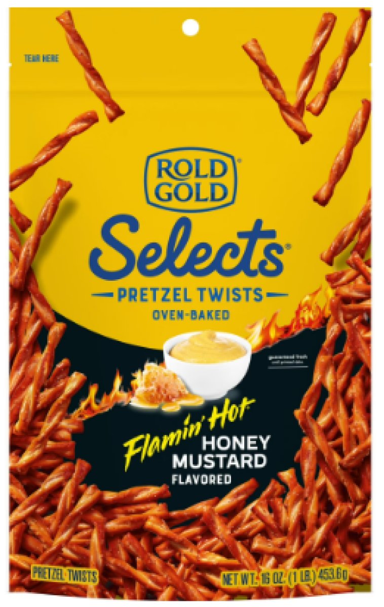 Rold Gold Selects Baked Pretzels with Hot Honey Mustard Flavor, 16 oz Bag