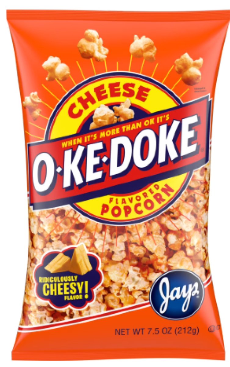 O-Ke-Doke Popcorn, Cheese Popcorn, 7.5 oz Bag