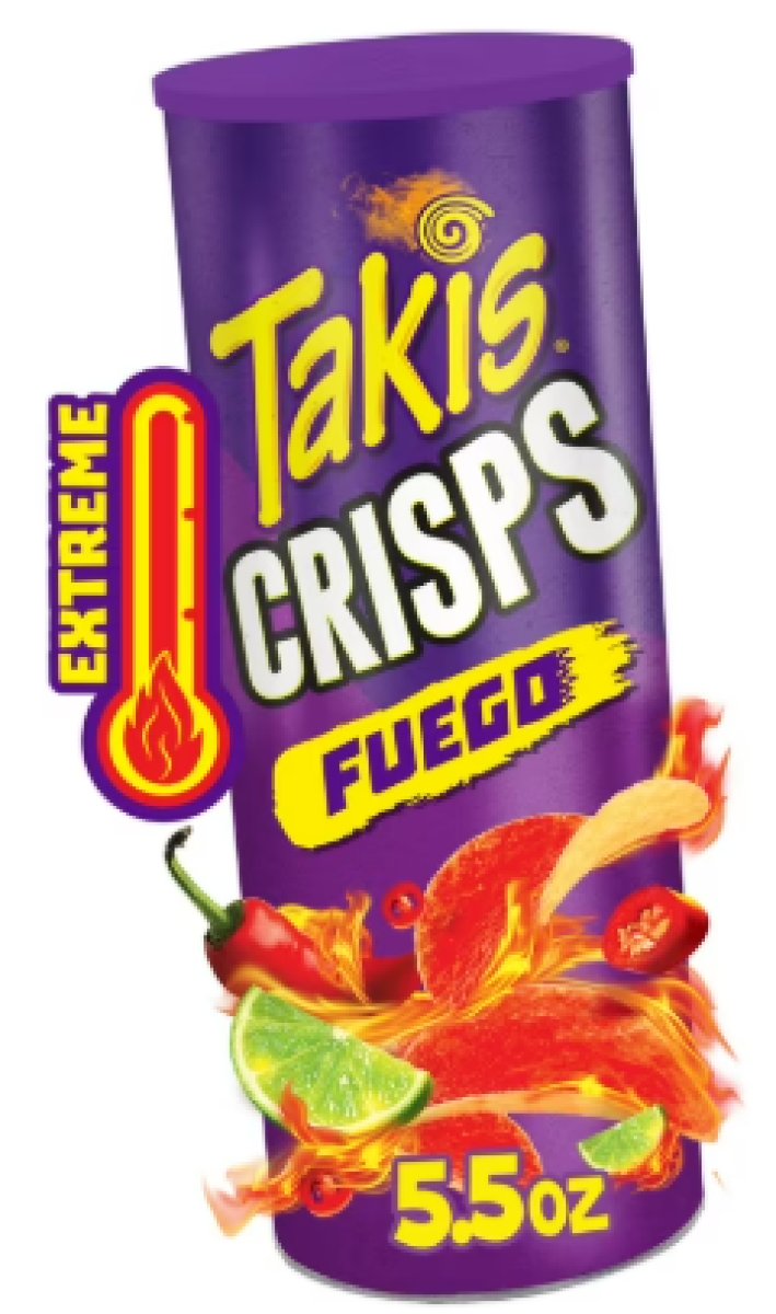 Takis Fuego Crunchy 5.5 oz Sharing Can, Chips with Spicy Chili and Lime