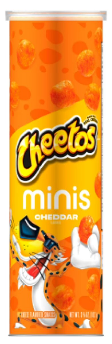 Cheetos Minis Cheddar Cheese Flavored Snack Chips, 3.625 oz, Container