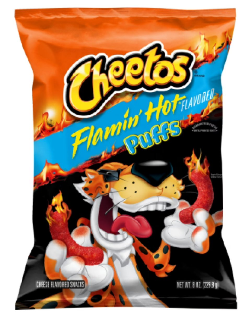 Cheetos Puffs Flamin' Hot Cheese Flavored Snacks, 8 oz (Packaging May Vary)