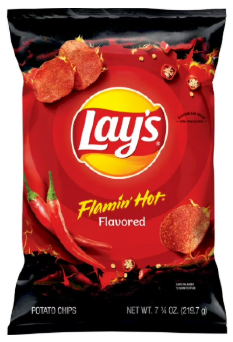 Lay's Flamin' Hot Flavored Potato Chips, 7.75 oz. Bag
