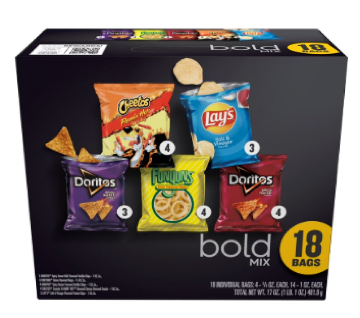 Frito Lay Bold Mix Chip Variety Pack 18 Count