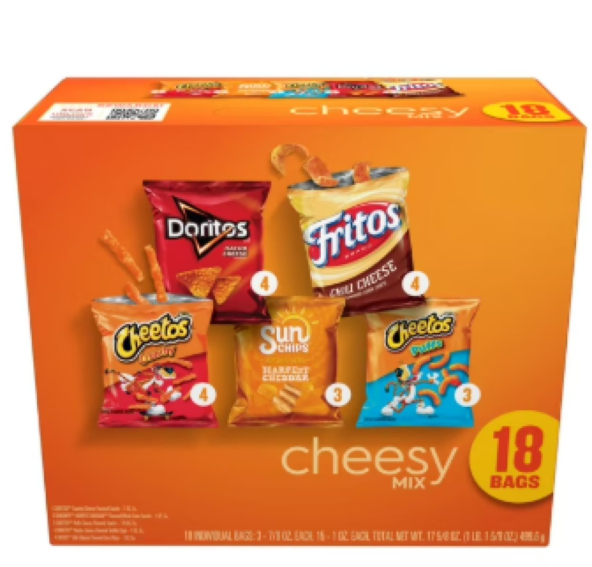 Frito-Lay Variety Pack of Snack Chips, 18-Count Multi-Box