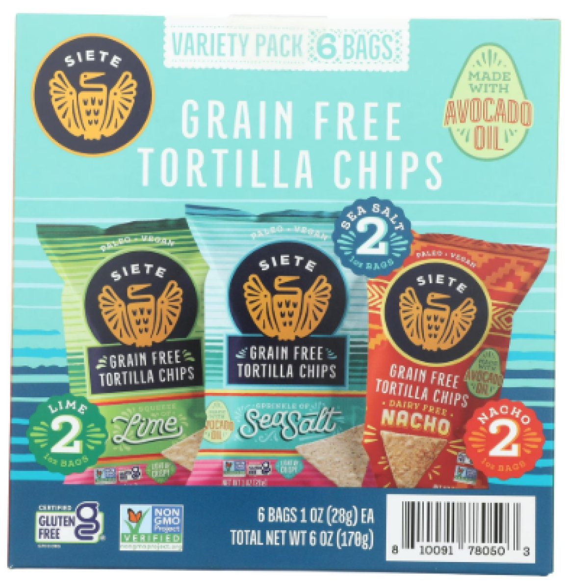 Seven Family Foods Tortilla Chip Variety Pack 6 Pack