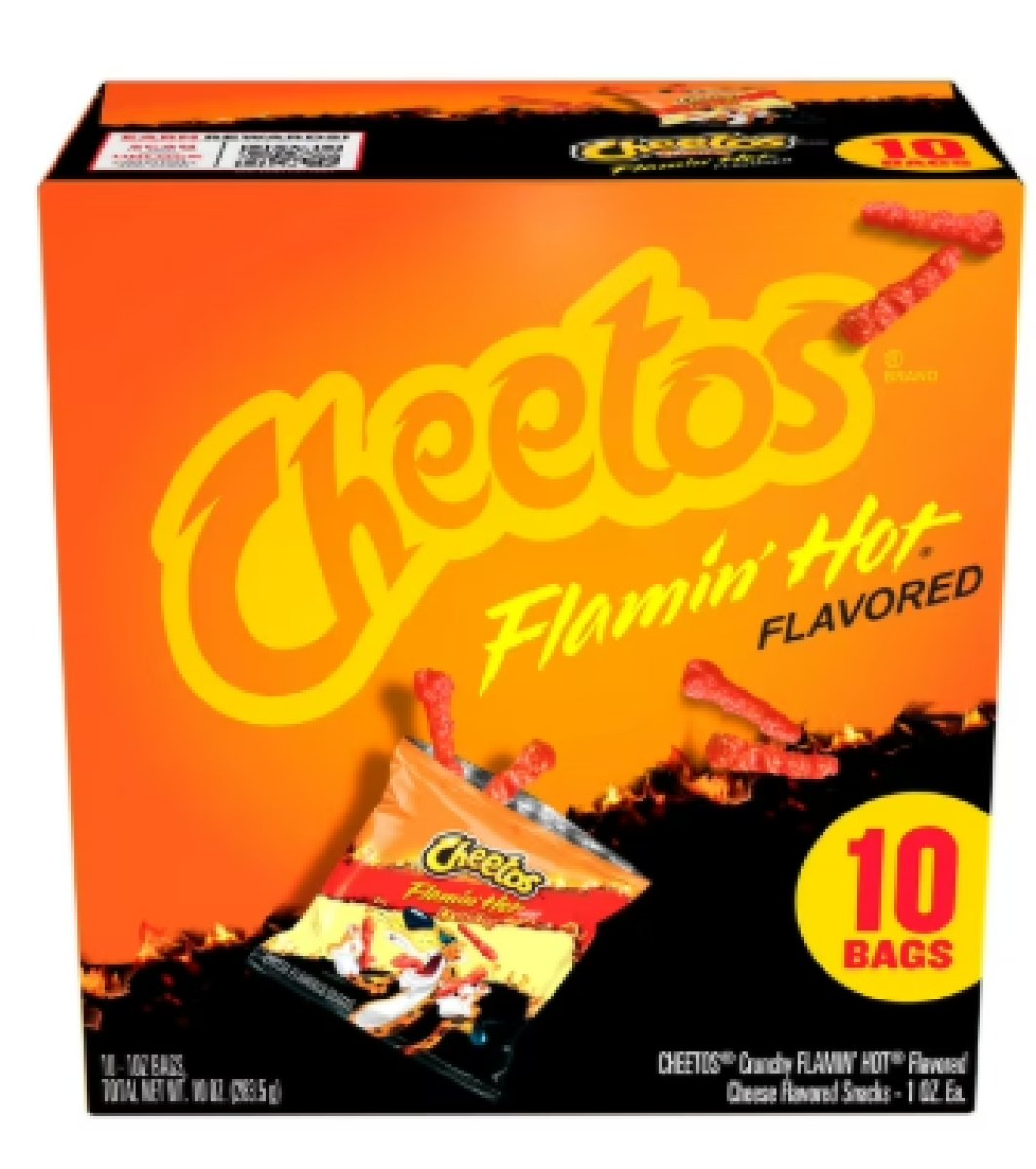 Cheetos Crunchy Flamin' Cheese Spicy Flavored Snack Chips, 1 oz Bags, 10 Count