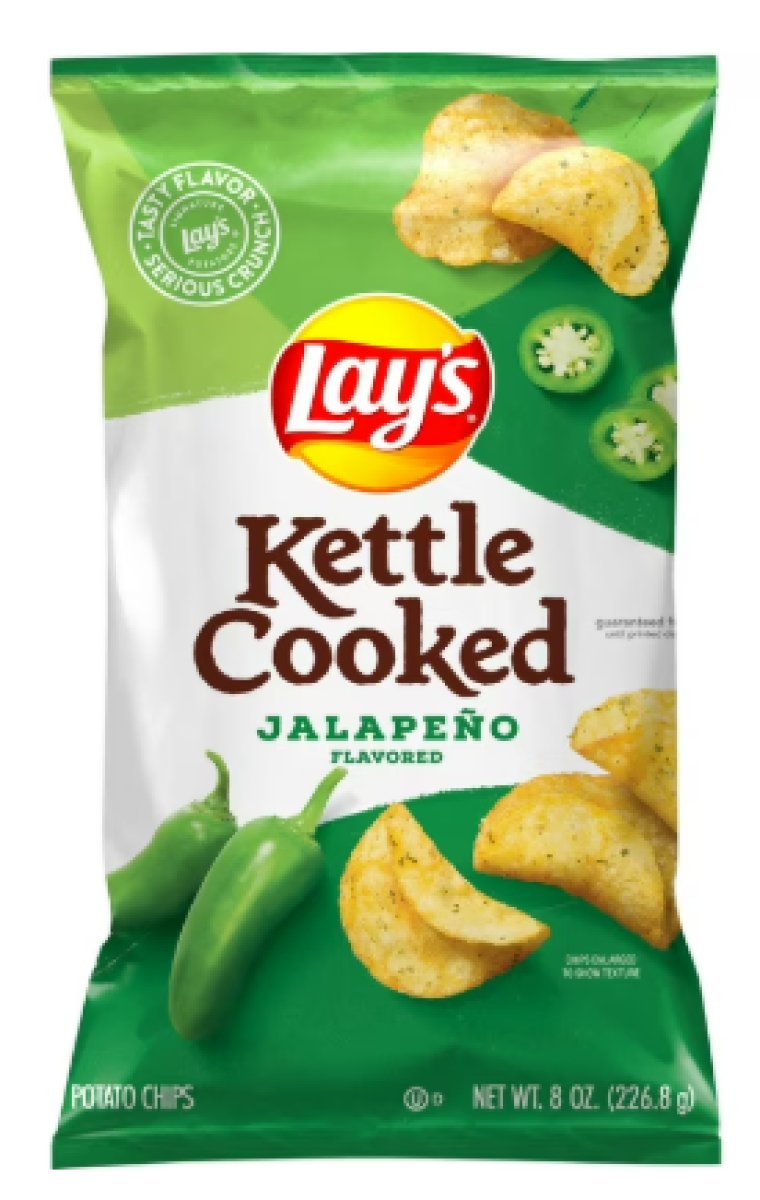 Lay's Jalapeño Potato Chips Kettle Cooked 8 oz Bag