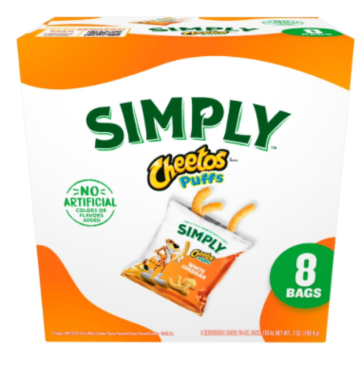 Cheetos Simply Puffs Snacks with White Cheddar Cheese Flavor, 8 Units