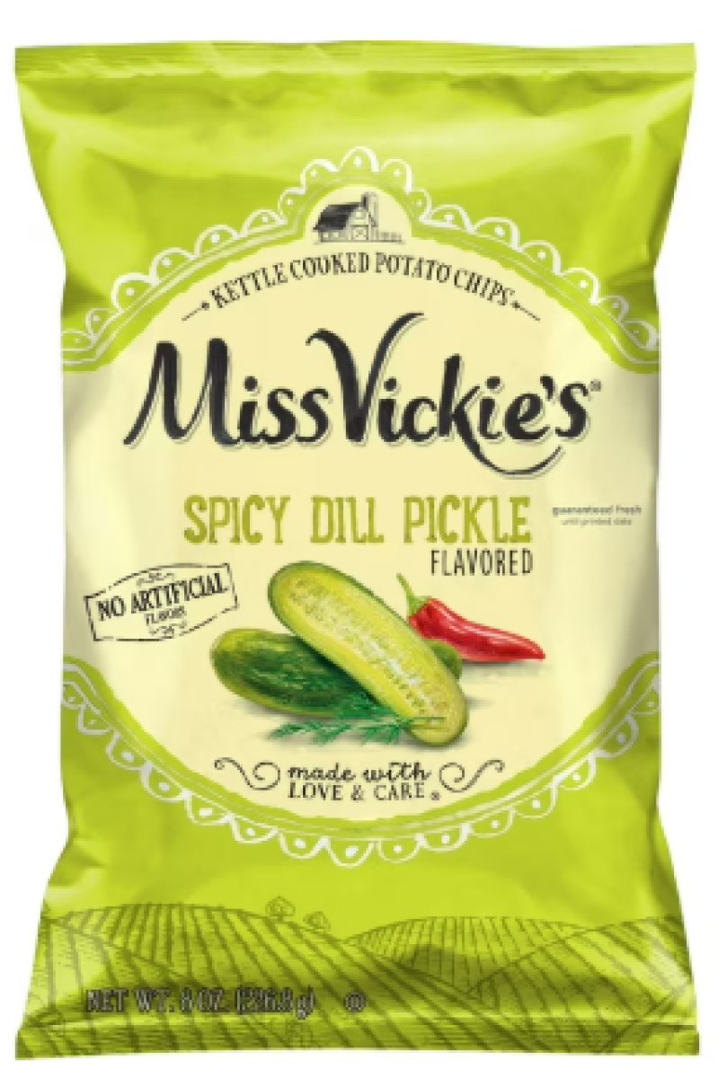 Miss Vickie's Spicy Pickle Flavored Potato Chips, 8 oz Bag