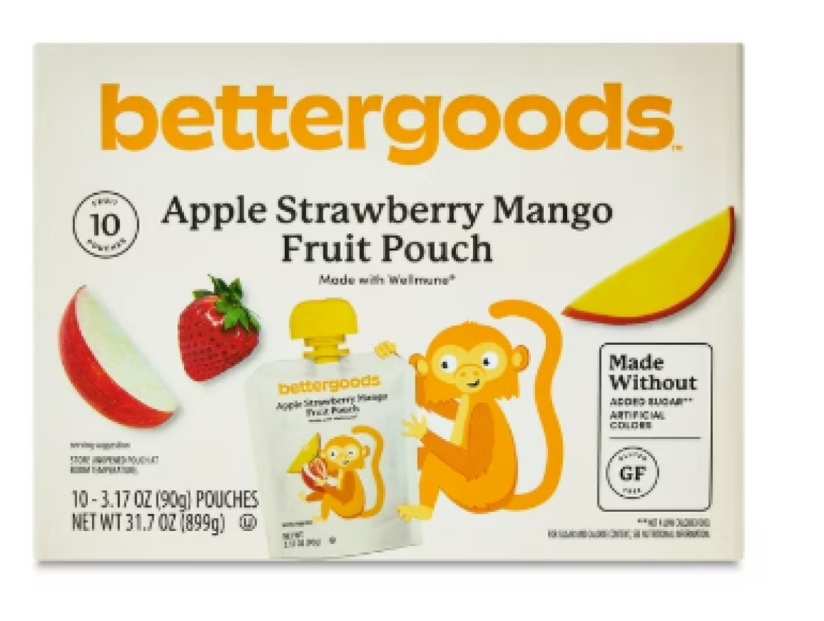 bettergoods Apple Mango Strawberry Fruit Bags 3.17 oz, 10 Bags
