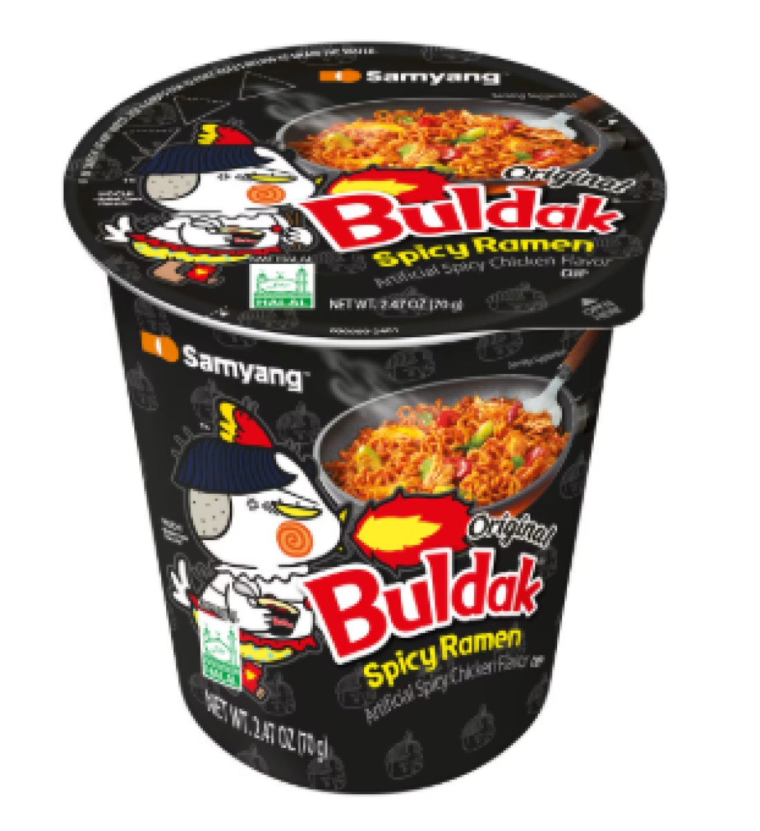 Samyang Spicy Chicken Ramen Prepared Soup 2.46 oz Cup