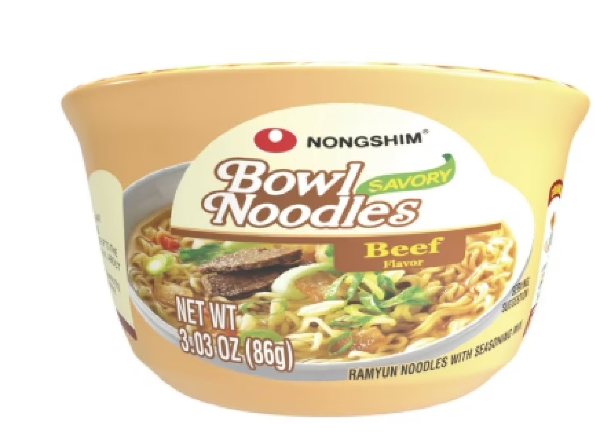 Nongshim Bowl Noodle Ramen Noodle Soup with Meat and Ginger 3.03 oz, Contains Wheat and Soy