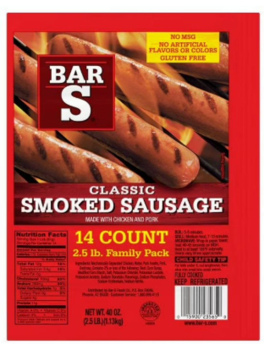Bar-S Classic Smoked Sausage, 14 Units, 40 Oz