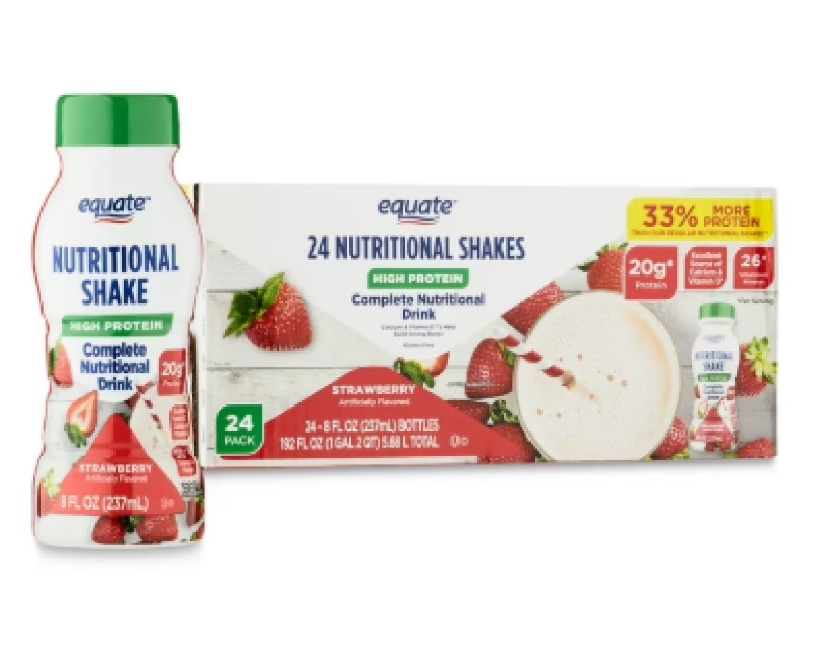 Equate High Protein Nutritional Shake, Strawberry, 8 fl oz, 24 Units