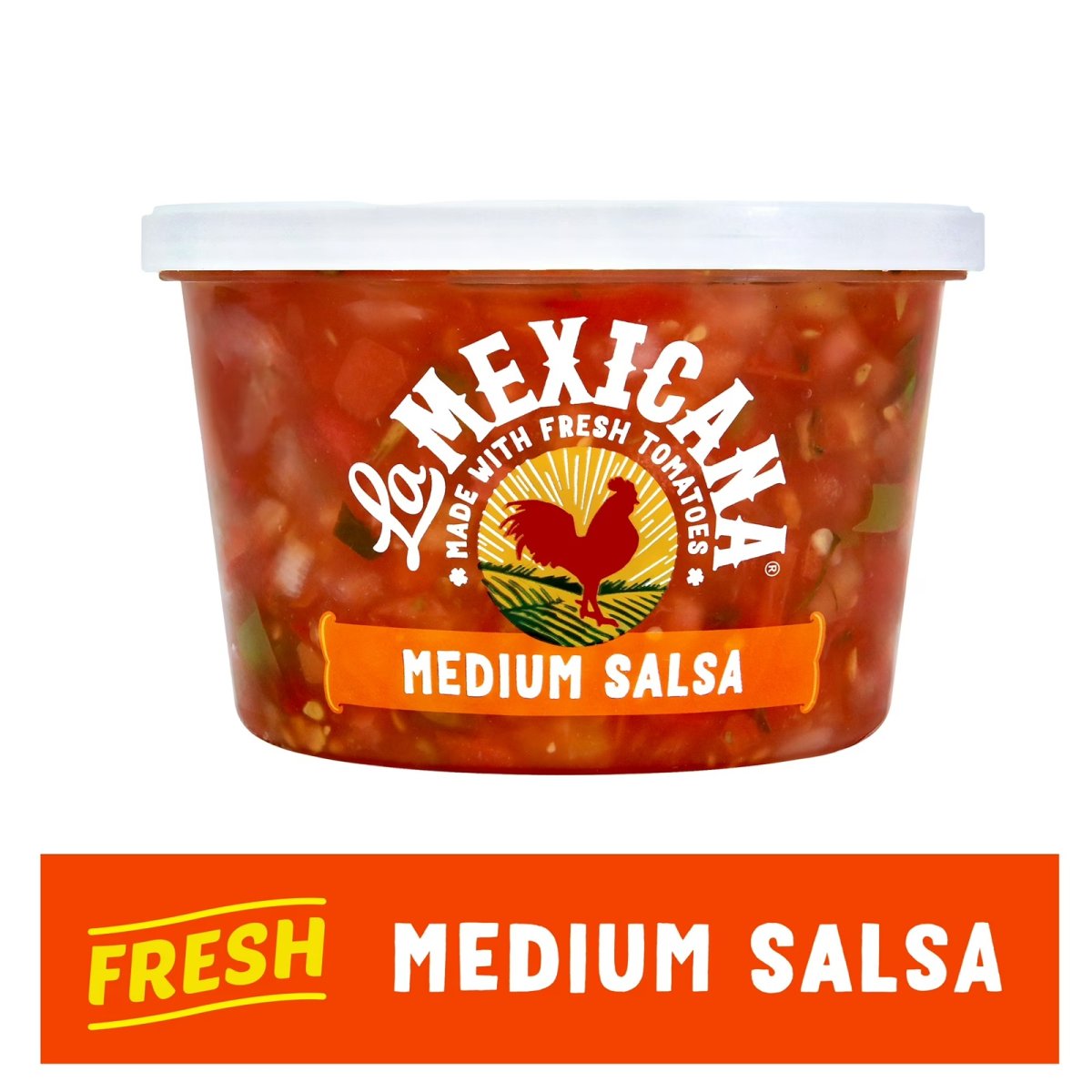 La Mexicana Medium Salsa, Regular 16 oz, Refrigerated