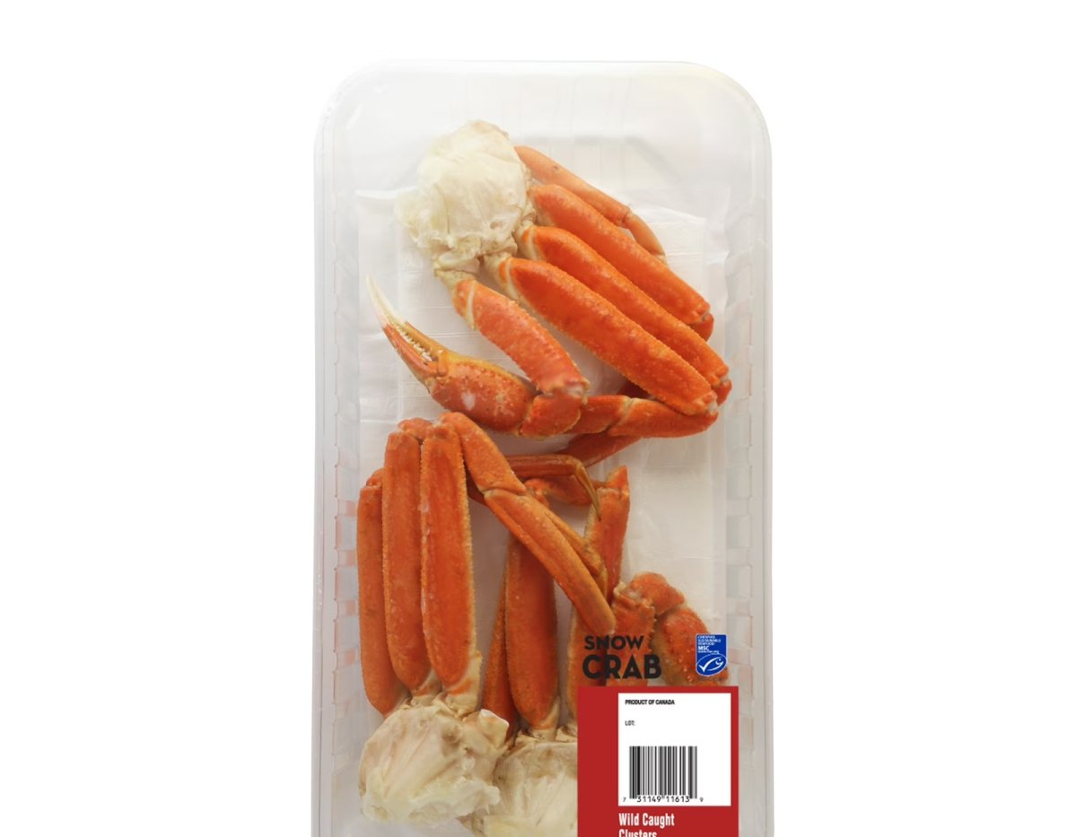 Fresh Snow Crab Seafood Clusters Tray (1 Pound, 3 Units, 20g of Protein per Serving, Seafood)
