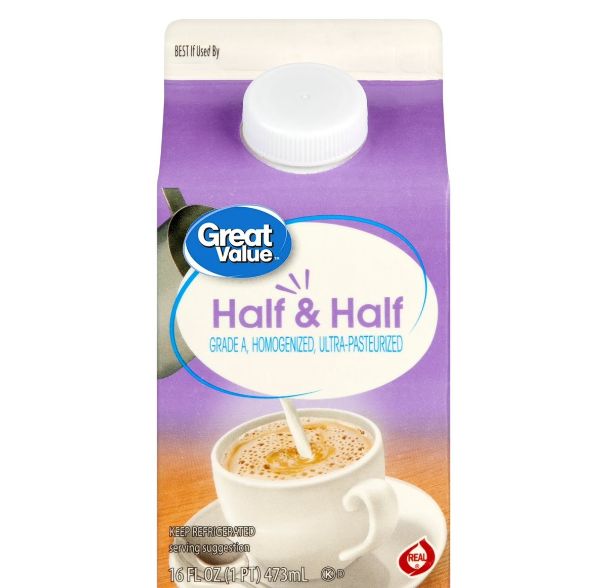 Great Value Half & Half, 16 fl oz