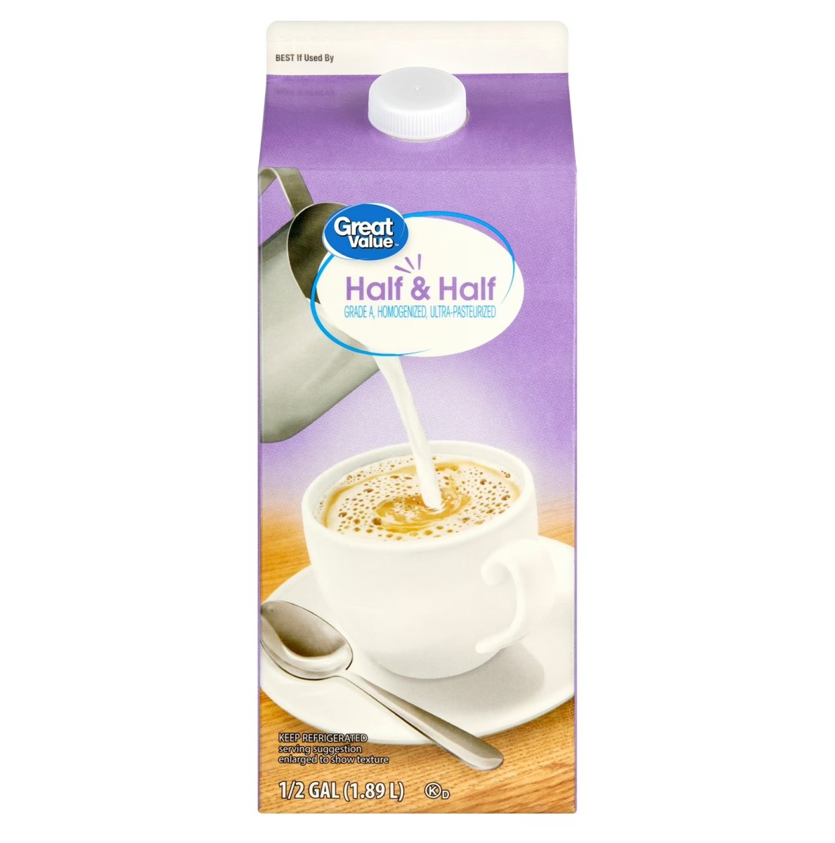 Great Value Half & Half, 64 fl oz Box, Refrigerated