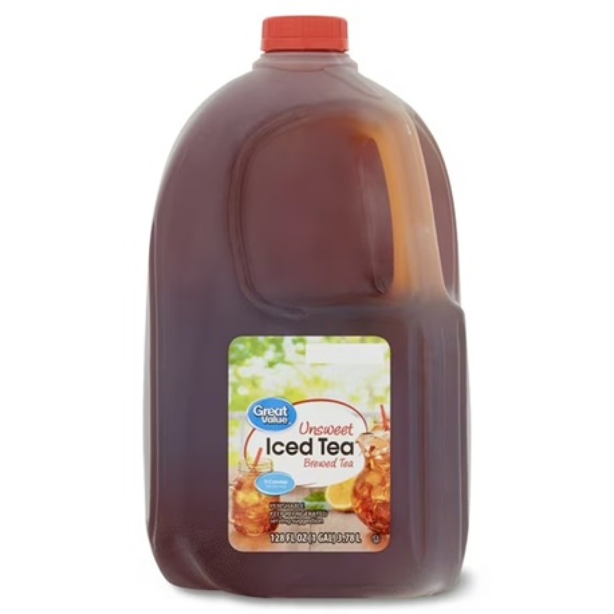 Great Value Unsweet Brewed Iced Tea, 128 fl oz Bottle