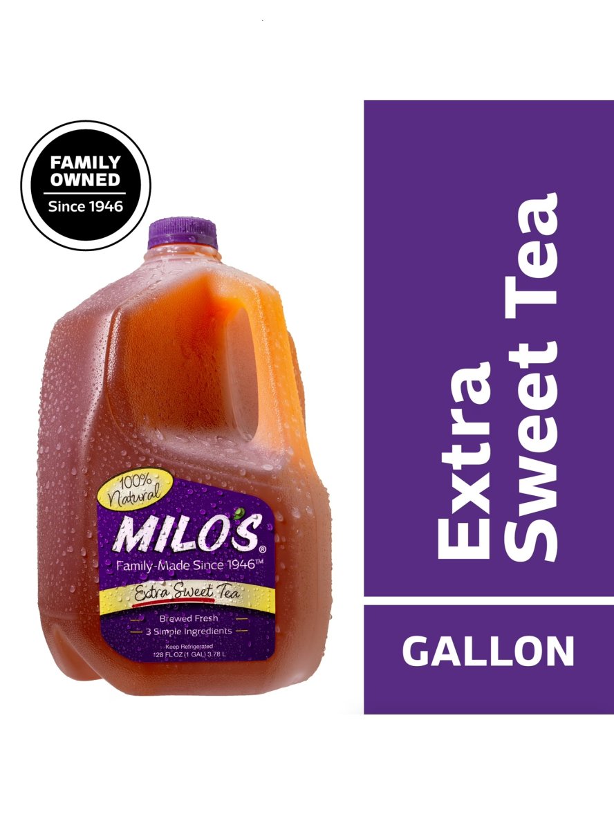 Milo's Extra Gallons Sweet Iced Tea, Freshly Brewed Chilled Tea 128 fl oz
