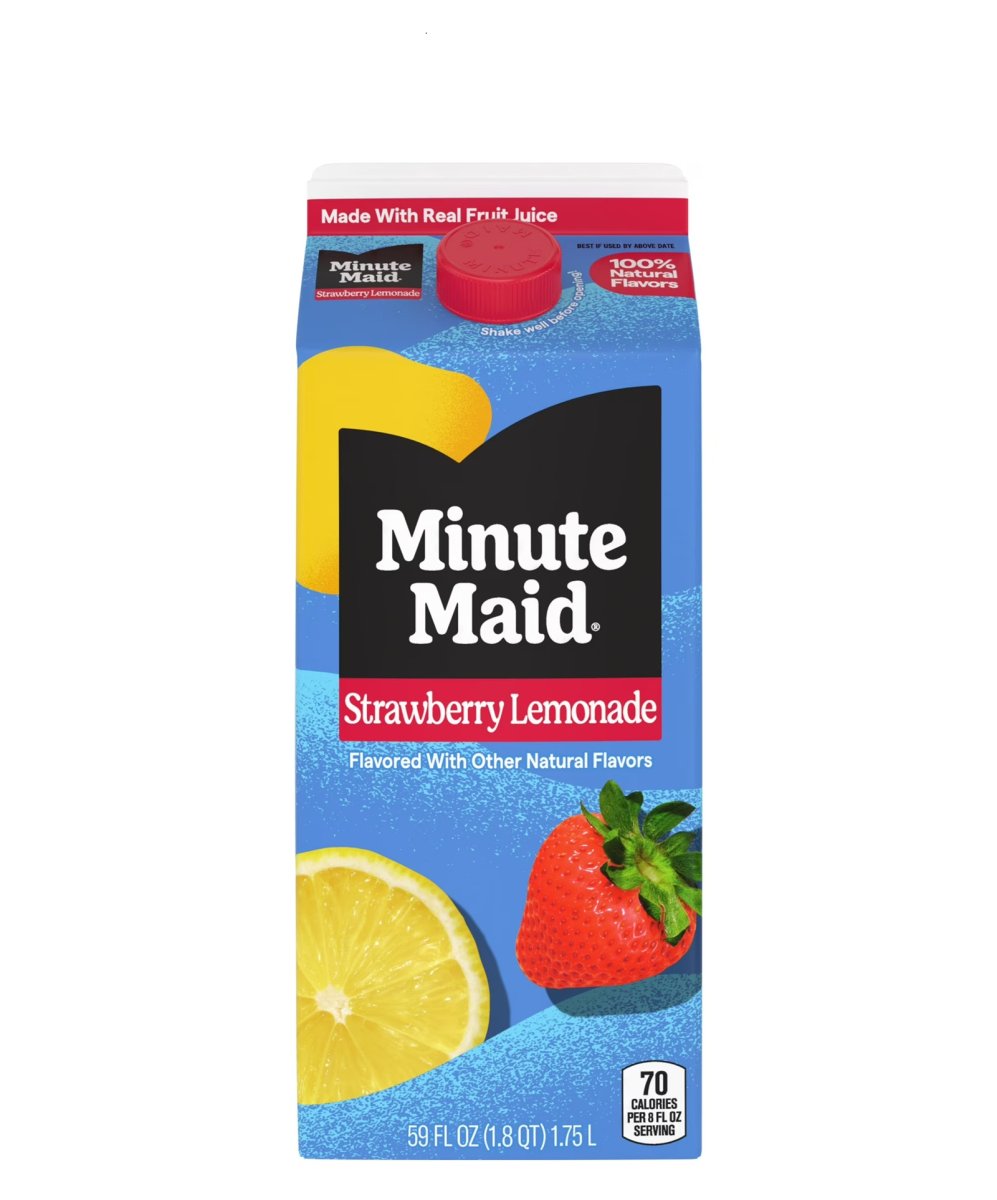 Minute Maid Strawberry Lemonade Fruit Drink 59 fl oz Case