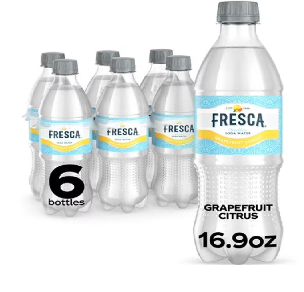 Fresca Citrus Soda 16.9 fl oz, 6-Bottle Pack