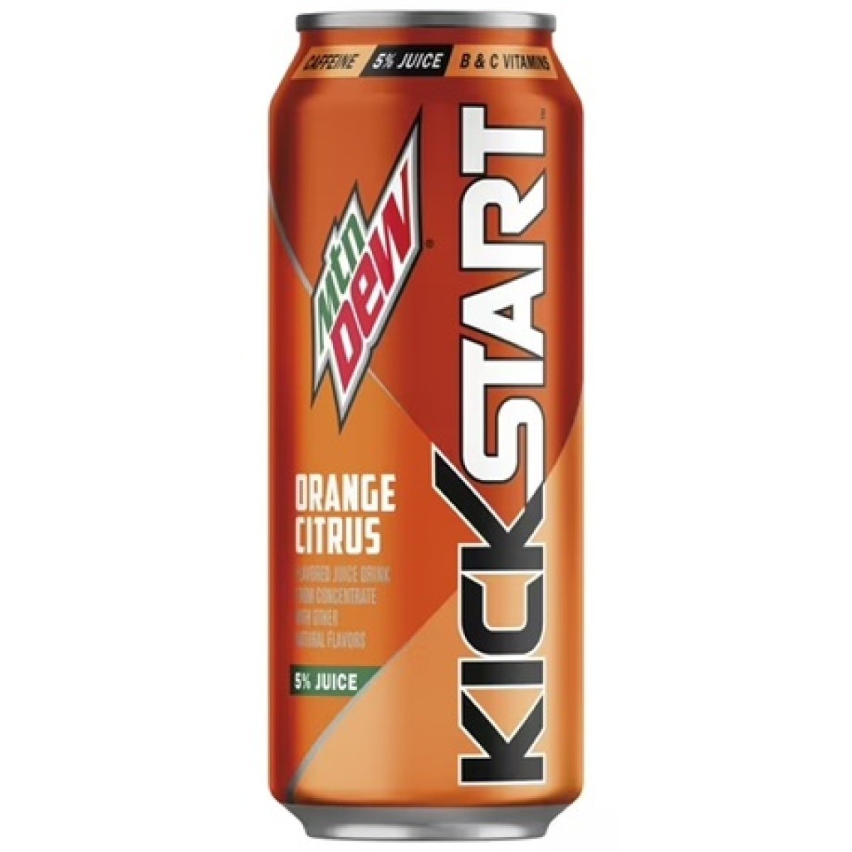 Mountain Dew Kickstart, Energy Drink, Orange Citrus Flavor, 16 fl oz, Can