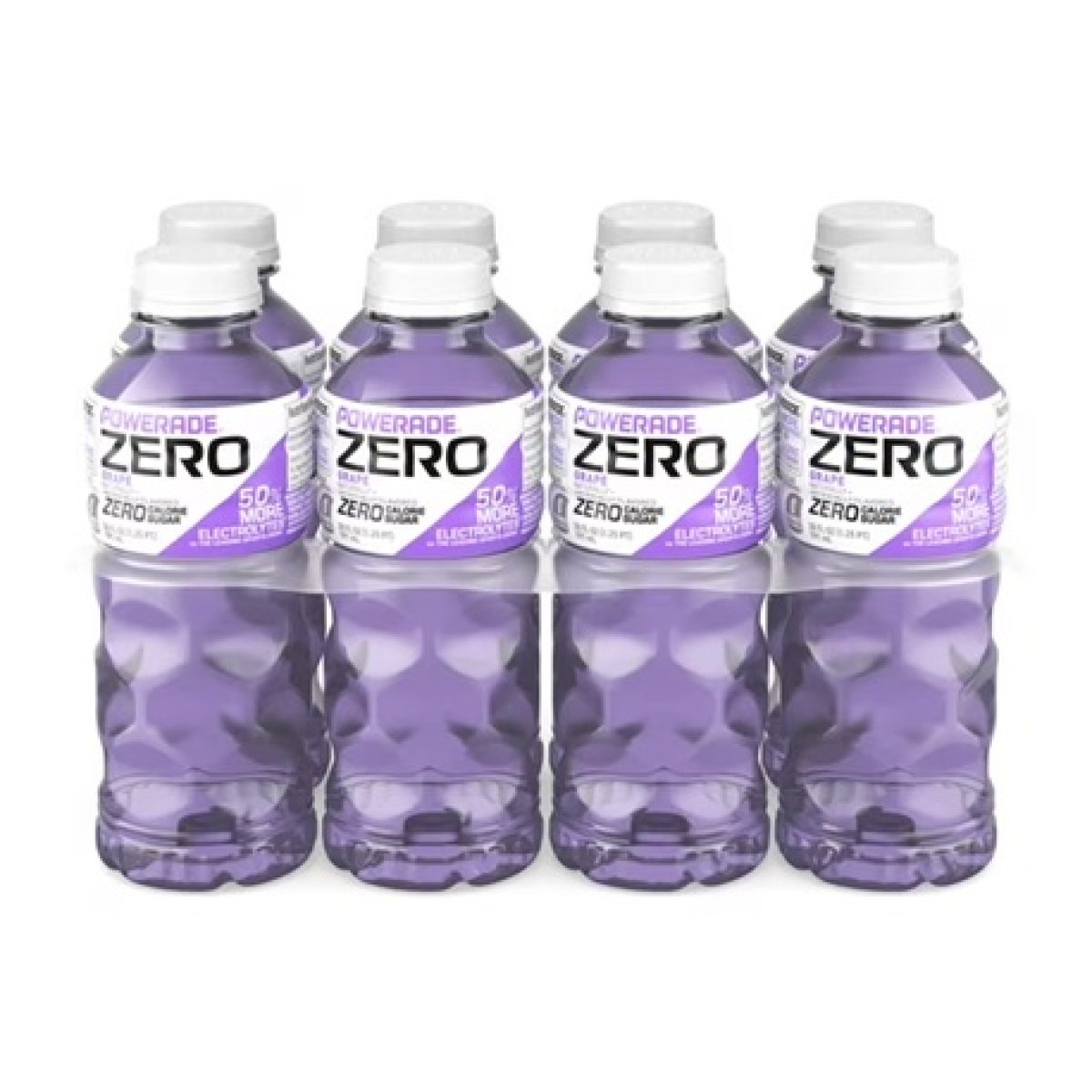 POWERADE Zero Sugar Grape Electrolyte Sports Drink, 20 fl oz, 8 Pack Bottles