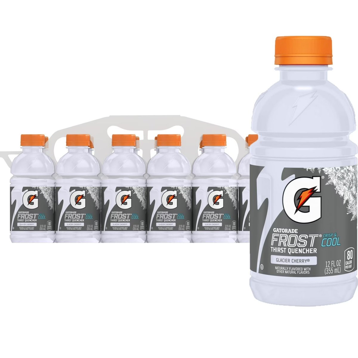 Gatorade Frost Thirst Quencher Glacier Cherry Sports Drinks, 12 fl oz, 12 Count Bottles