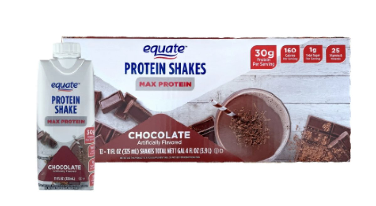 Equate Max Protein Nutritional Shake, Chocolate Flavor, 12 Shakes (11 fl oz)