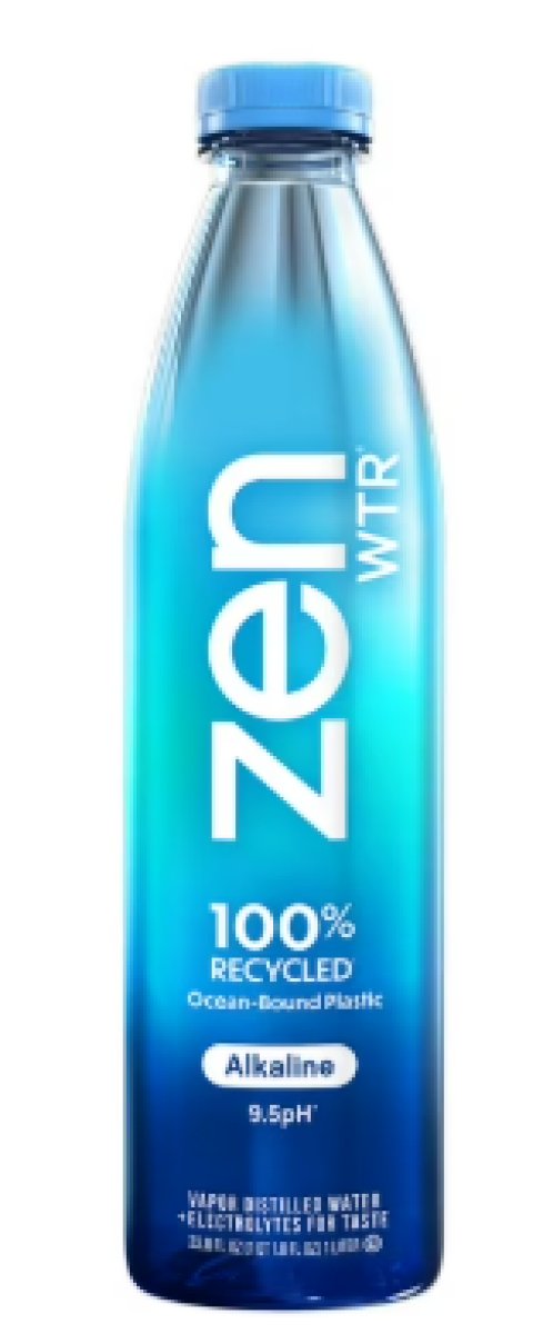 ZenWTR Distilled Alkaline Water 1 Liter, Recycled Plastic Bottle