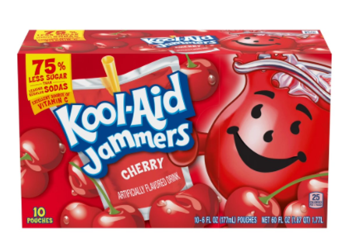 Kool-Aid Jammers Cherry Flavored Drink, 10-Count Box, 6 fl oz Pouches, Liquids