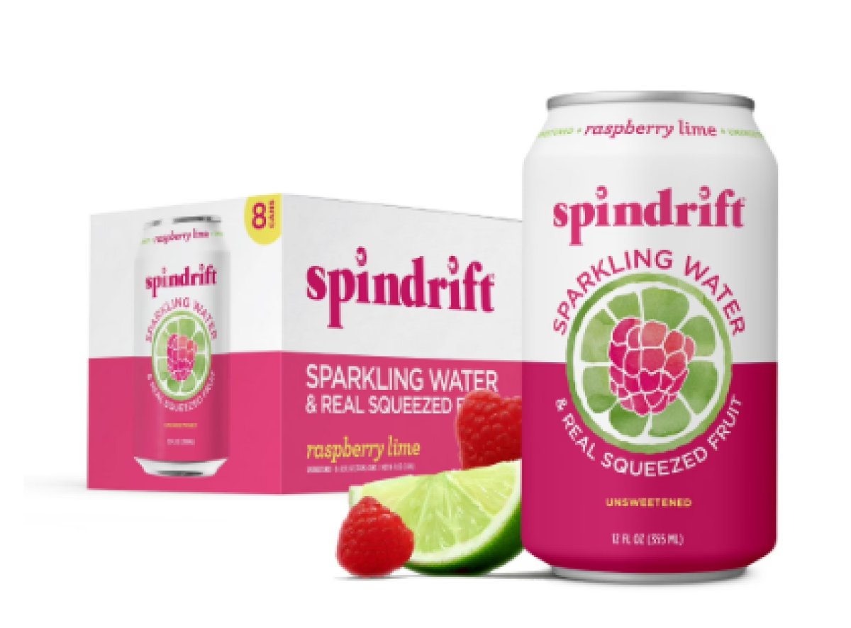 Spindrift Sparkling Water, Raspberry Lime, 12 Fl Oz, 8 Units