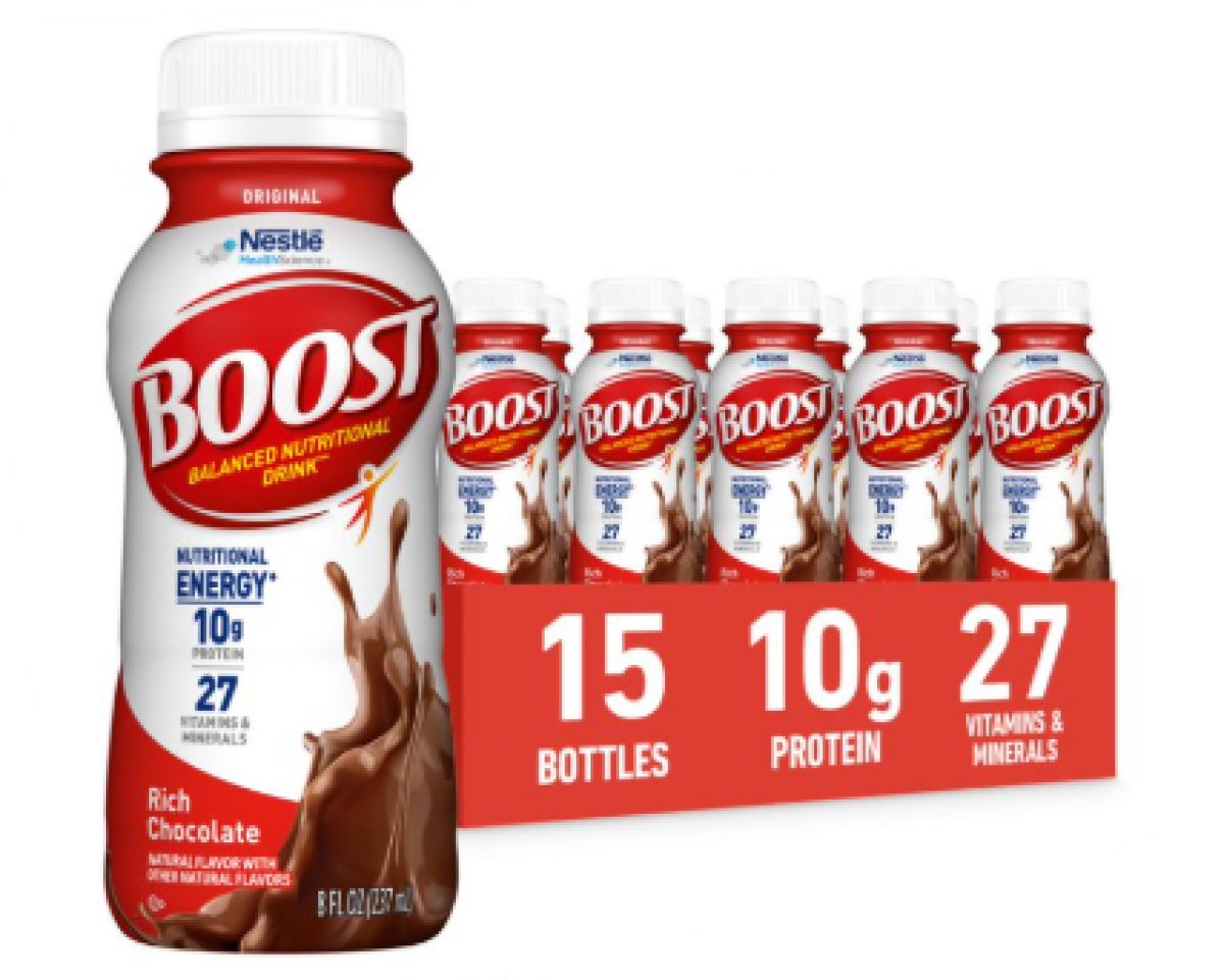BOOST Original Balanced Nutritional Drink Protein Shakes Rich Chocolate, 8 fl oz, 15 Pack