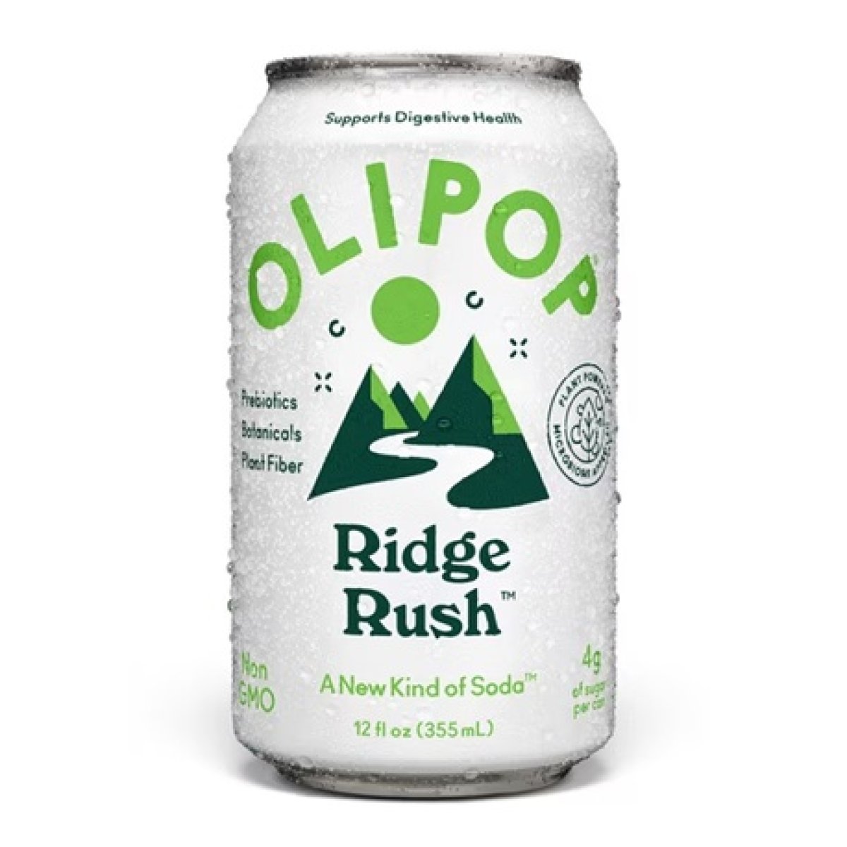 OLIPOP Prebiotic Soda, Ridge Rush, 12 fl oz, Refrigerated