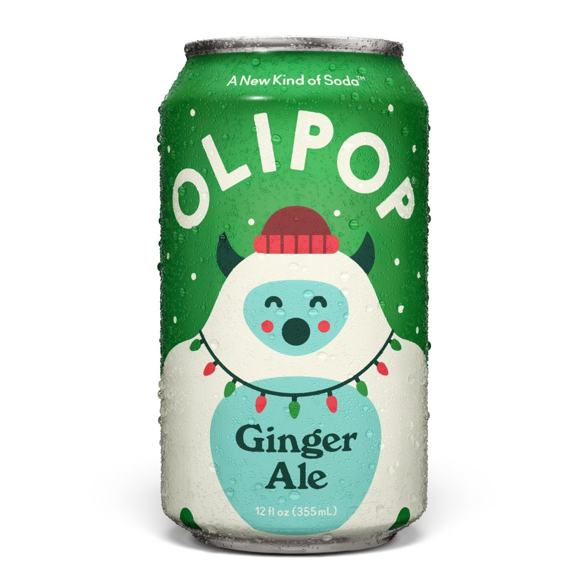 OLIPOP Prebiotic Soda, Ginger Ale, 12 fl oz, Refrigerated
