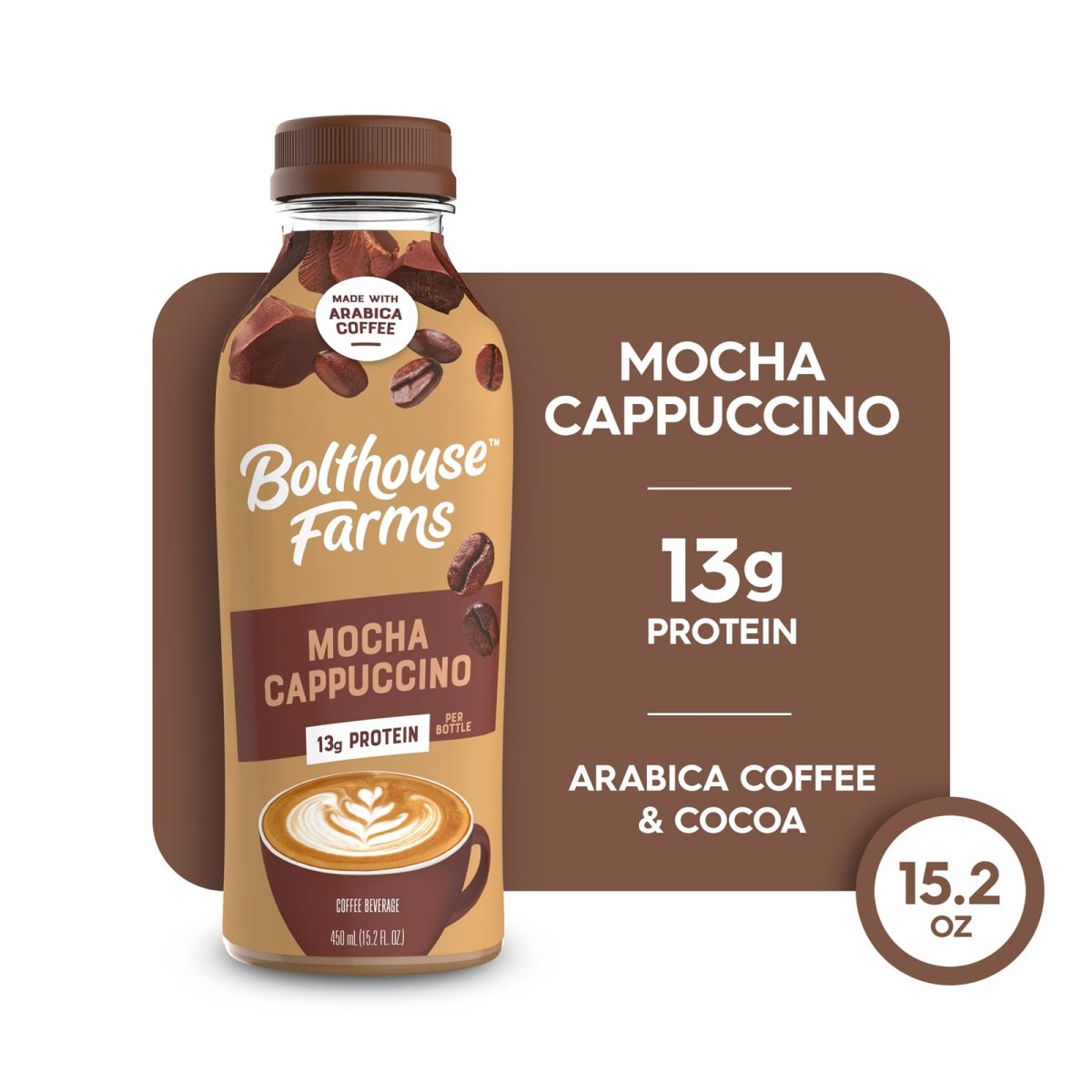 Bolthouse Farms Perfectly Protein Coffee, Mocha Cappuccino, 15.2 fl. oz. Bottle