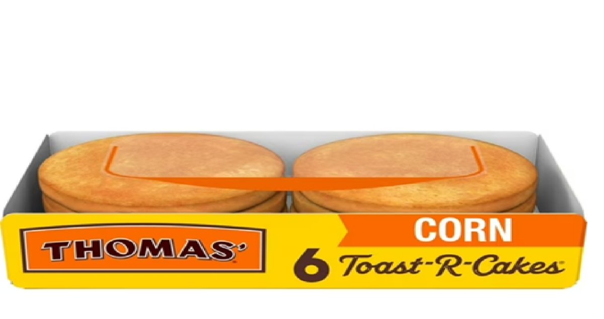 Thomas Toast-R-Cakes Corn Tortillas, 6 Count, Cornbread, 7 oz Tray