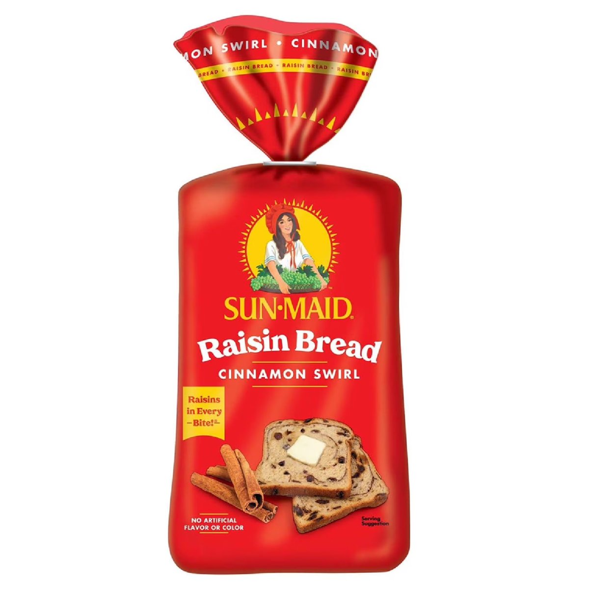 Sun-Maid Cinnamon Swirl Raisin Bread, 16 oz Loaf