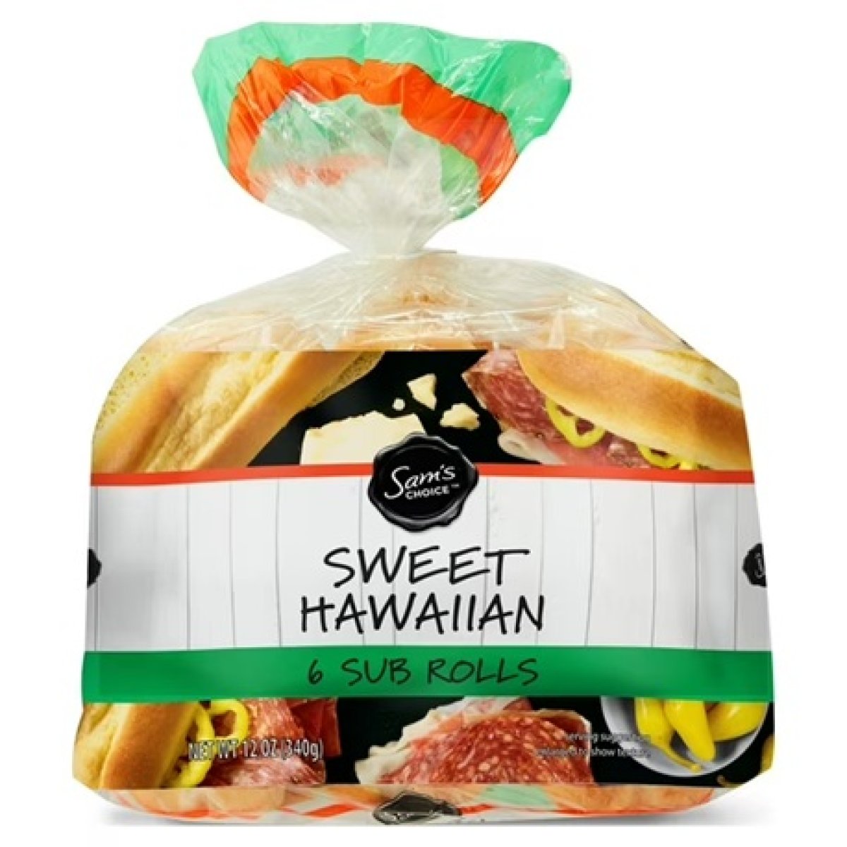 Sam's Choice Sweet Hawaiian Sub Rolls, 12 oz, 6 Count