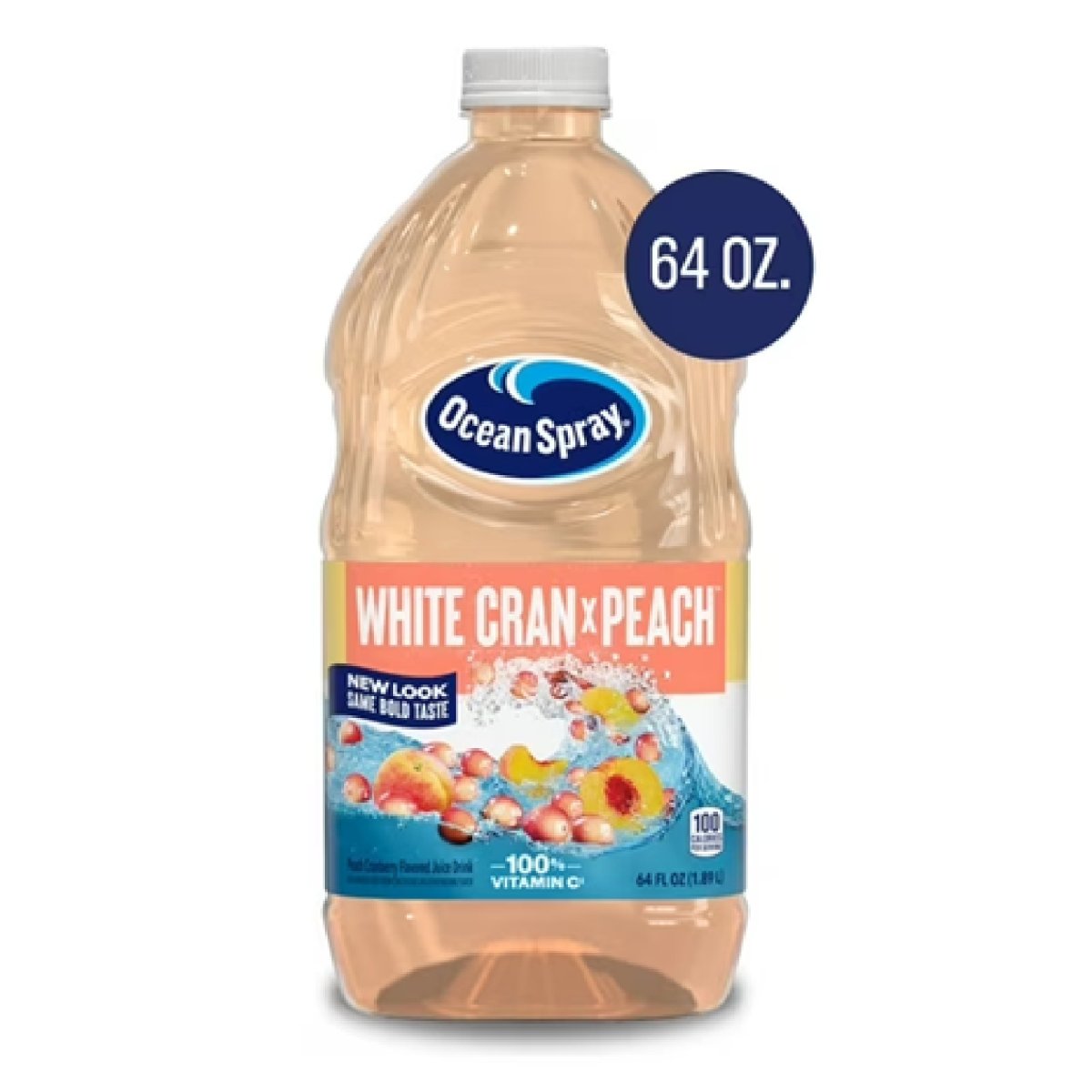 Ocean Spray Peach and Skull Juice Drink White 64 fl oz Bottle