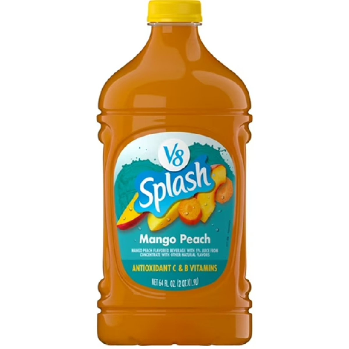V8 Splash Mango Peach Flavored Drink, 64 fl oz Bottle