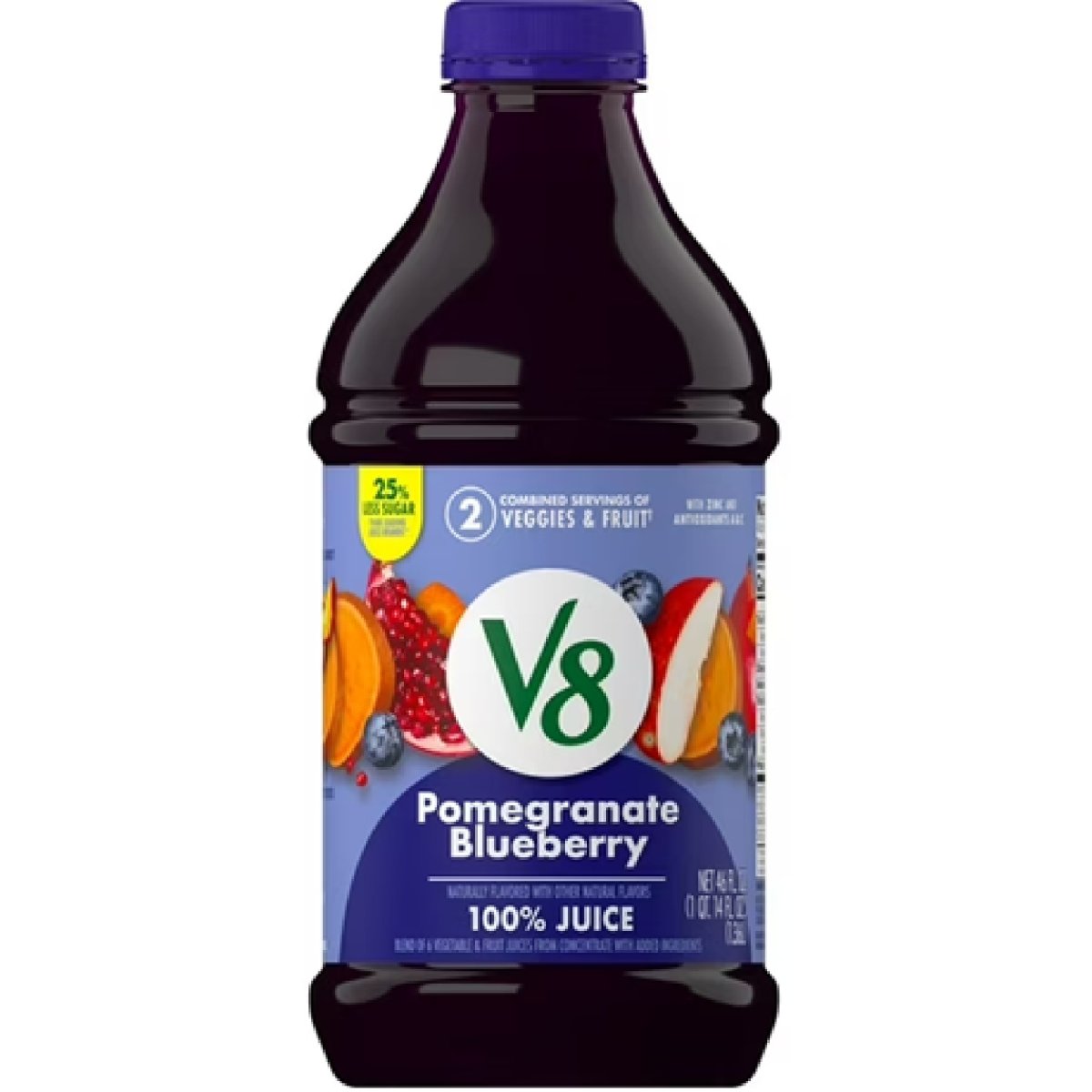 V8 Pomegranate Blueberry 100% Fruit and Vegetable Juice, 46 fl oz Bottle