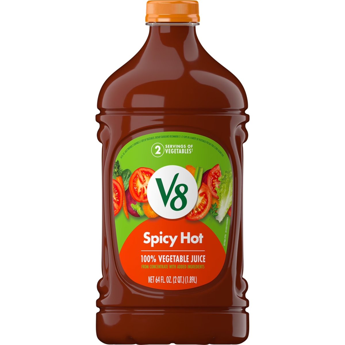 V8 Spicy Hot 100% Vegetable Juice, 64 fl oz Bottle